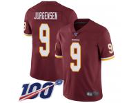 #9 Limited Sonny Jurgensen Burgundy Red Football Home Men's Jersey Washington Redskins Vapor Untouchable 100th Season