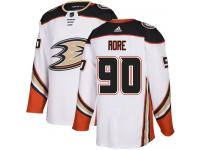 #90 Adidas Authentic Giovanni Fiore Youth White NHL Jersey - Away Anaheim Ducks