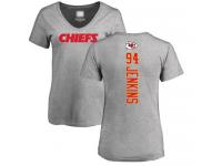 #90 Emmanuel Ogbah Red Football Rush Pride Name & Number Women's Kansas City Chiefs T-Shirt