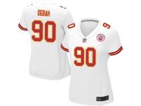#90 Game Emmanuel Ogbah White Football Road Women's Jersey Kansas City Chiefs