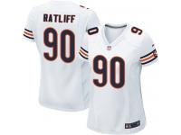 #90 Jeremiah Ratliff Chicago Bears Road Jersey _ Nike Women's White NFL Game