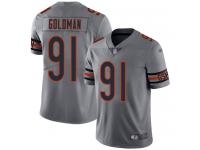 #91 Limited Eddie Goldman Silver Football Youth Jersey Chicago Bears Inverted Legend Vapor Rush
