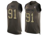 #91 Shane Ray Green Football Men's Jersey Baltimore Ravens Salute to Service Tank Top