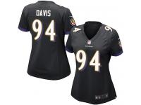 #94 Carl Davis Baltimore Ravens Alternate Jersey _ Nike Women's Black NFL Game