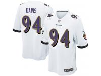 #94 Carl Davis Baltimore Ravens Road Jersey _ Nike Youth White NFL Game