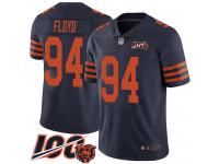 #94 Limited Leonard Floyd Navy Blue Football Men's Jersey Chicago Bears Rush Vapor Untouchable 100th Season