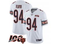 #94 Limited Leonard Floyd White Football Road Men's Jersey Chicago Bears Vapor Untouchable 100th Season