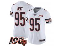 #95 Limited Richard Dent White Football Road Women's Jersey Chicago Bears Vapor Untouchable 100th Season