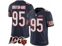 #95 Limited Roy Robertson-Harris Navy Blue Football Home Men's Jersey Chicago Bears 100th Season