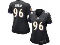#96 Brent Urban Baltimore Ravens Alternate Jersey _ Nike Women's Black NFL Game