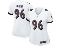 #96 Brent Urban Baltimore Ravens Road Jersey _ Nike Women's White NFL Game