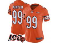 #99 Limited Dan Hampton Orange Football Alternate Women's Jersey Chicago Bears 100th Season