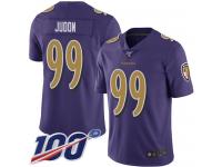#99 Limited Matt Judon Purple Football Men's Jersey Baltimore Ravens Rush Vapor Untouchable 100th Season