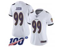 #99 Limited Matt Judon White Football Road Women's Jersey Baltimore Ravens Vapor Untouchable 100th Season