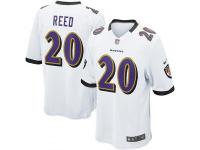 Baltimore Ravens #20 White Ed Reed Youth Game Jersey
