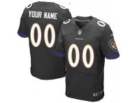 Baltimore Ravens Customized Men's Alternate Jersey - Black Nike NFL Elite
