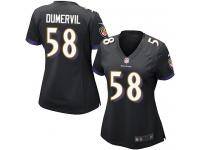 Baltimore Ravens Elvis Dumervil Women's Alternate Jersey - Black Nike NFL #58 Game