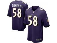 Baltimore Ravens Elvis Dumervil Youth Home Jersey - Purple Nike NFL #58 Game