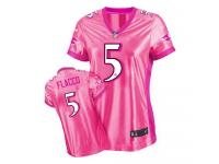 Baltimore Ravens Joe Flacco Women's Jersey - Pink New Be Luv'd Nike NFL #5 Game