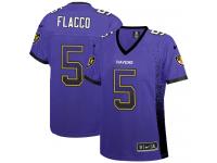 Baltimore Ravens Joe Flacco Women's Jersey - Purple Drift Fashion Nike NFL #5 Game