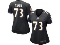Baltimore Ravens Marshal Yanda Women's Alternate Jersey - Black Nike NFL #73 Game