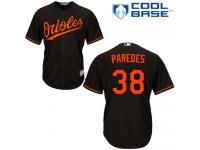 Black Jimmy Paredes Men #38 Majestic MLB Baltimore Orioles Cool Base Alternate Jersey