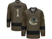 Canucks #1 Roberto Luongo Green Salute to Service Stitched NHL Jersey