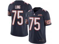 Chicago Bears Kyle Long Men's Limited Navy Blue Jersey - #75 Football 100th Season Home