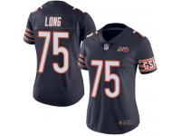 Chicago Bears Kyle Long Women's Limited Navy Blue Jersey - #75 Football 100th Season Home