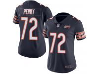 Chicago Bears William Perry Women's Limited Navy Blue Jersey - #72 Football 100th Season Home
