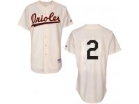 Cream J.J. Hardy Men #2 Majestic MLB Baltimore Orioles 1954 Turn Back The Clock Jersey