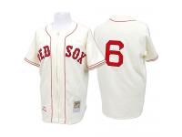 Cream Throwback Johnny Pesky Men #6 Mitchell And Ness MLB Boston Red Sox Jersey