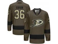 Ducks #36 John Gibson Green Salute to Service Stitched NHL Jersey