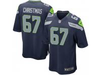 Game Men's Demarcus Christmas Seattle Seahawks Nike Team Color Jersey - Navy