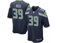 Game Men's Kalan Reed Seattle Seahawks Nike Team Color Jersey - Navy