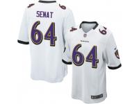 Greg Senat Baltimore Ravens Men's Game Nike Jersey - White