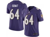 Greg Senat Baltimore Ravens Men's Limited Team Color Vapor Untouchable Nike Jersey - Purple