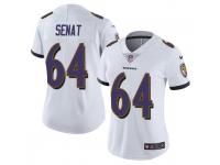 Greg Senat Baltimore Ravens Women's Limited Vapor Untouchable Nike Jersey - White