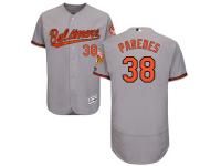 Grey Jimmy Paredes Men #38 Majestic MLB Baltimore Orioles Flexbase Collection Jersey