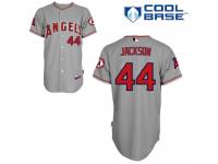 Grey Reggie Jackson Men #44 Majestic MLB Los Angeles Angels Of Anaheim Cool Base Road Jersey