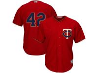 Jackie Robinson Minnesota Twins Majestic Cool Base Jersey - Scarlet