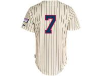 Joe Mauer Minnesota Twins Majestic 6300 Player Cool Base Authentic Jersey - Cream Navy