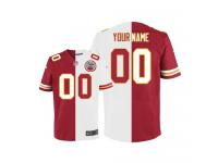 Kansas City Chiefs Customized Men's Jersey - Team/Road Two Tone Nike NFL Elite