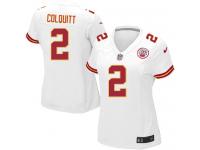 Kansas City Chiefs Dustin Colquitt Women's Road Jersey - White Nike NFL #2 Game
