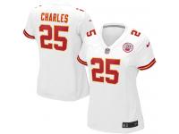 Kansas City Chiefs Jamaal Charles Women's Road Jersey - White Nike NFL #25 Game