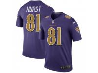 Legend Vapor Untouchable Men's Hayden Hurst Baltimore Ravens Nike Color Rush Jersey - Purple