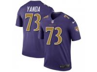 Legend Vapor Untouchable Men's Marshal Yanda Baltimore Ravens Nike Color Rush Jersey - Purple
