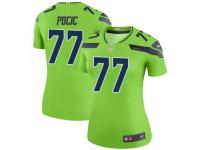 Legend Vapor Untouchable Women's Ethan Pocic Seattle Seahawks Nike Color Rush Neon Jersey - Green