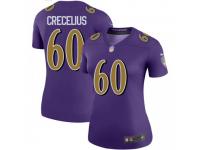 Legend Vapor Untouchable Women's Randin Crecelius Baltimore Ravens Nike Color Rush Jersey - Purple