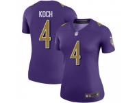 Legend Vapor Untouchable Women's Sam Koch Baltimore Ravens Nike Color Rush Jersey - Purple